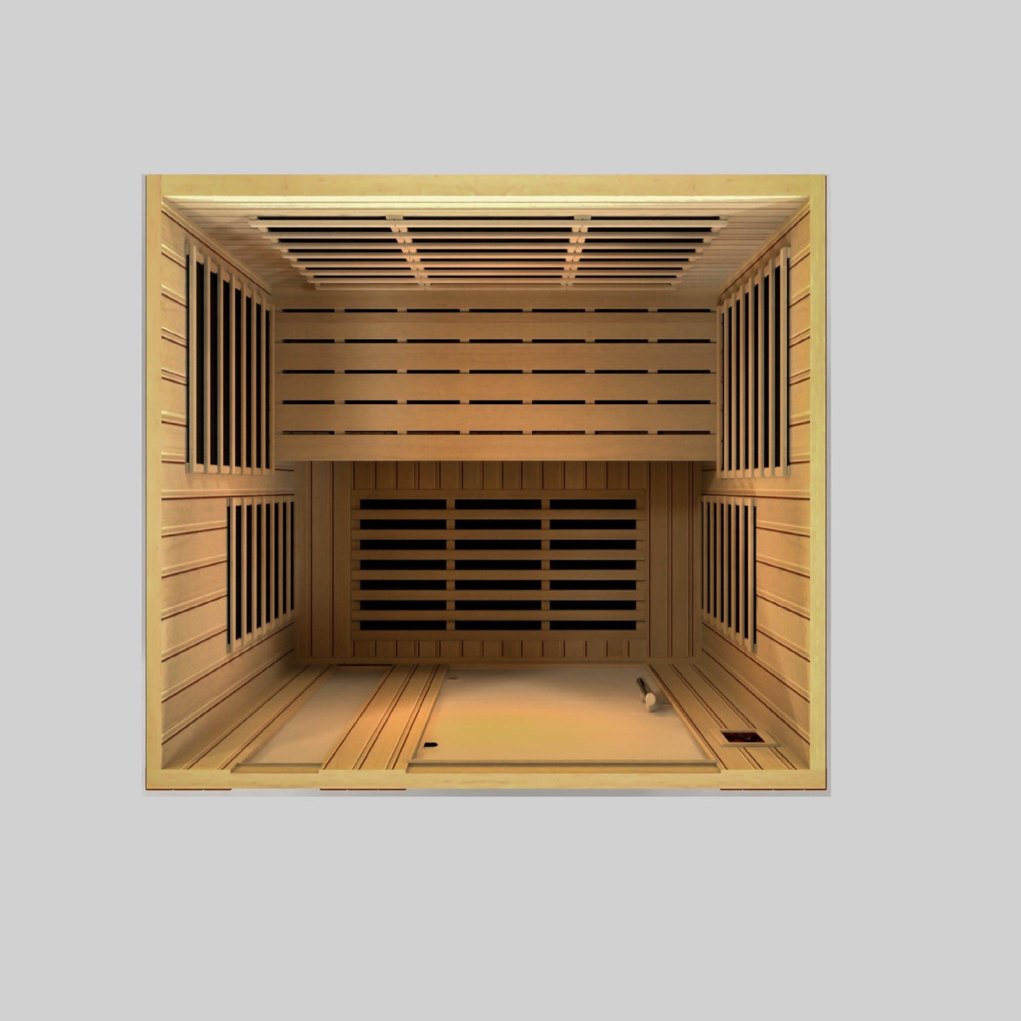 Golden Designs Dynamic Lugano 3-Person Full Spectrum Near Zero EMF FAR Infrared Sauna - Sea & Stone Bath