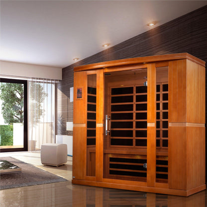Golden Designs Dynamic Bergamo 4-person Low EMF FAR Infrared Sauna - Sea & Stone Bath