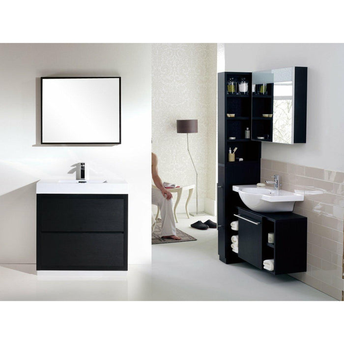 KubeBath Bliss Single Free Standing Modern Bathroom Vanity - Sea & Stone Bath