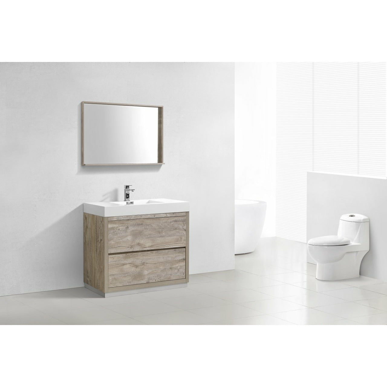KubeBath Bliss Single Free Standing Modern Bathroom Vanity