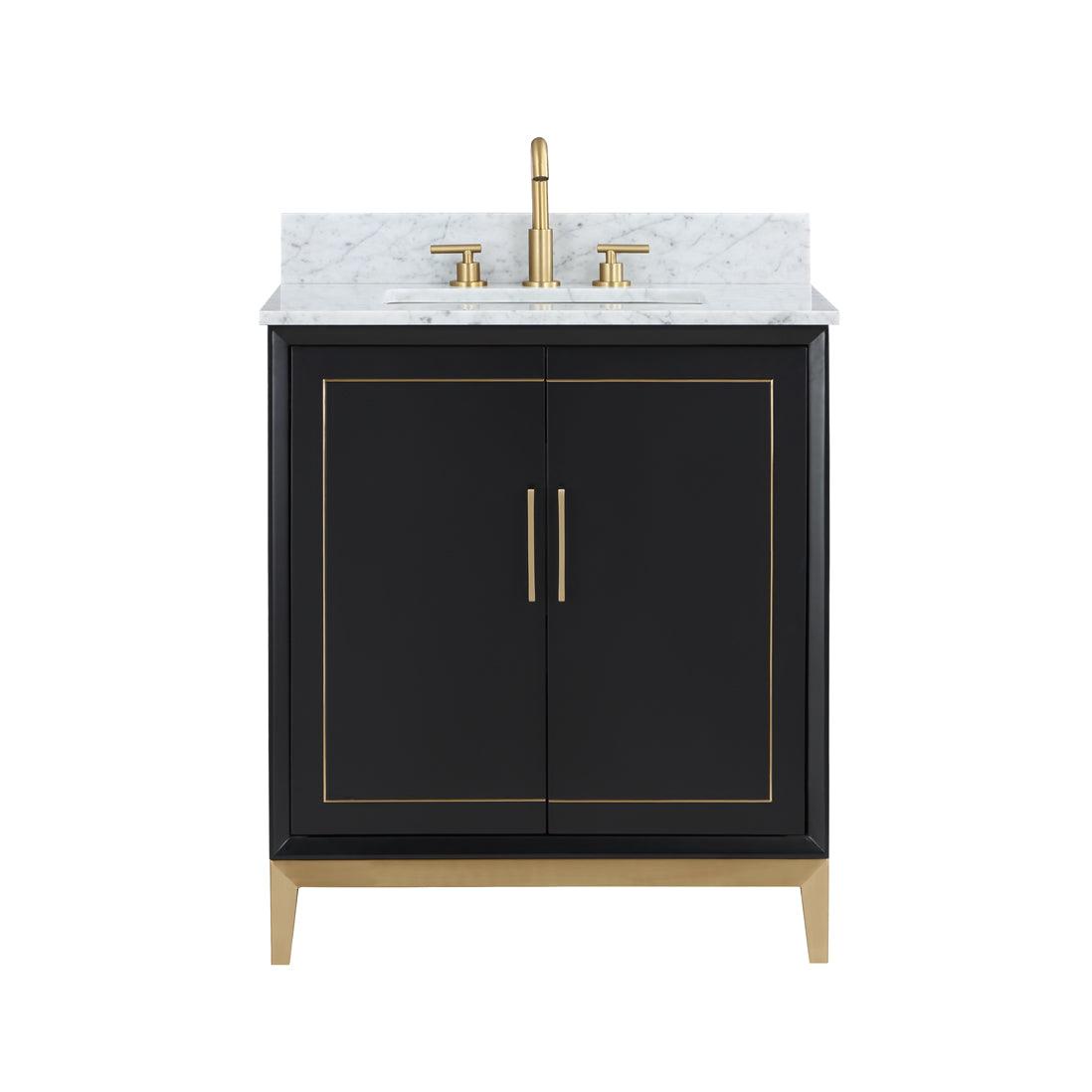 
  
  BEMMA Design Gracie Single Bathroom Vanity Set With White Quartz or Carrara Marble Top
  
