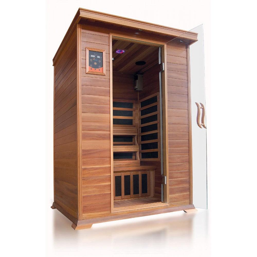 SunRay Sierra 2 Person Cedar Sauna w/Carbon Heaters - Sea & Stone Bath