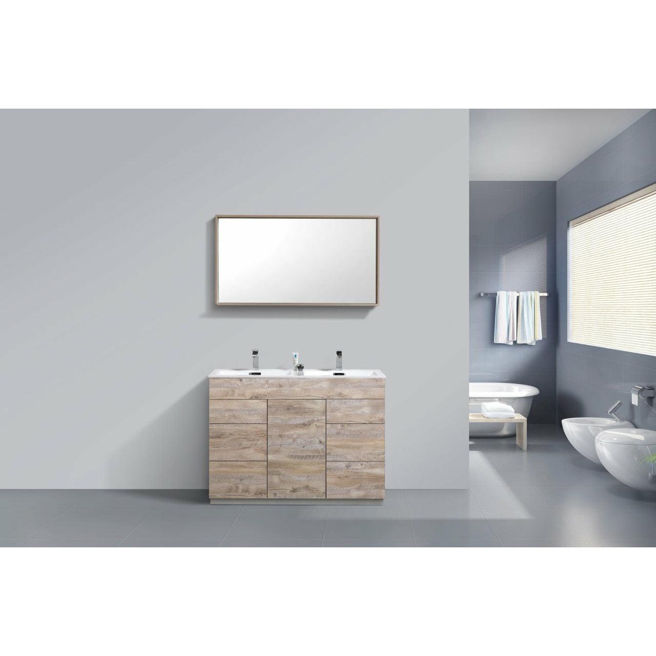 KubeBath Milano Double Sink Modern Bathroom Vanity - Sea & Stone Bath