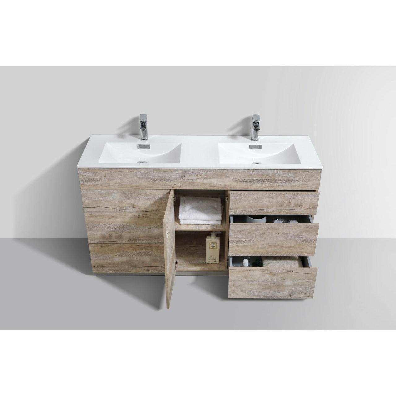 KubeBath Milano Double Sink Modern Bathroom Vanity - Sea & Stone Bath