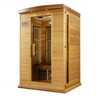 Golden Designs Maxxus 2-Person FAR Infrared Sauna - Sea & Stone Bath