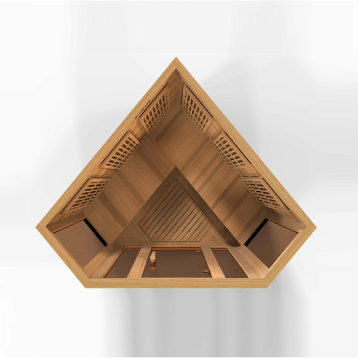 Golden Designs Maxxus 3-Person Corner FAR Infrared Sauna - Sea & Stone Bath