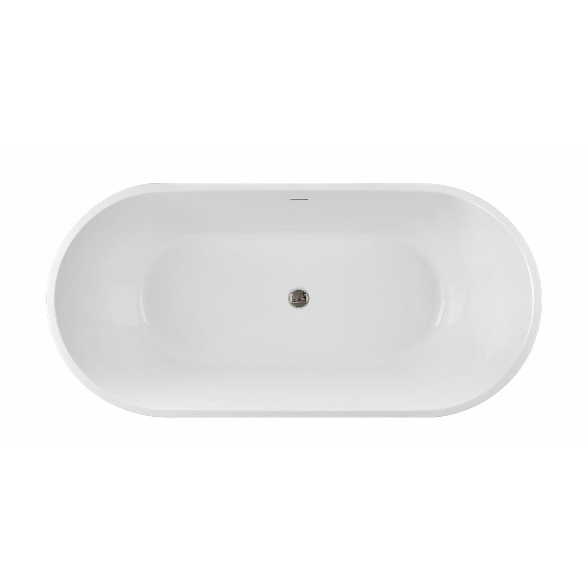 PULSE 23"H x 67"W x 31.5"D White 100% Acrylic Freestanding Tub (PT-1003) - Sea & Stone Bath
