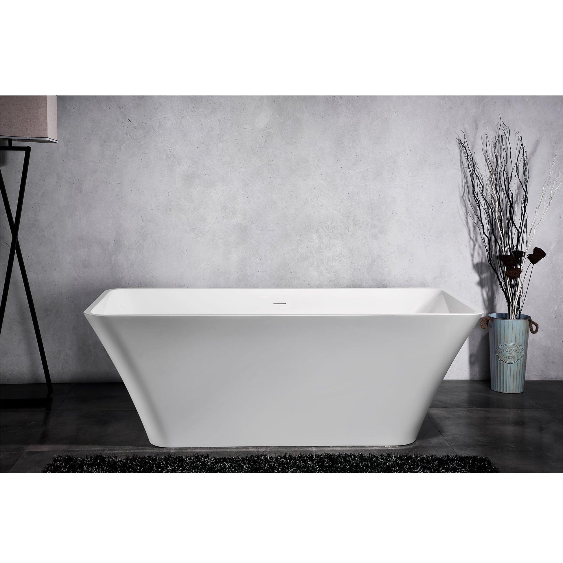 
  
  PULSE 23.2"H x 67"W x 31.5"D White 100% Acrylic Freestanding Tub (PT-1043)
  
