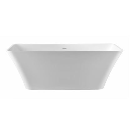 PULSE 23.2"H x 67"W x 31.5"D White 100% Acrylic Freestanding Tub (PT-1043) - Sea & Stone Bath
