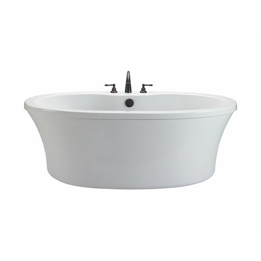 Reliance Center Drain, Freestanding Soaking Tub with Deck for Faucet - above rough - Optional Virtual Spout - Sea & Stone Bath