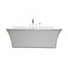 Reliance Center Drain, Freestanding Soaking tub - Above Rough - Optional Virtual Spout - Sea & Stone Bath