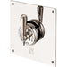 BARBER WILSONS CONCEALED THERMOSTATIC VALVE WITH SQUARE PLATE WITH WHITE PORCELAIN LEVER - Sea & Stone Bath