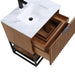 BEMMA Design Terra Single Bathroom Vanity Set in Walnut with White Quartz or Carrara Marble Top - Sea & Stone Bath