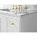 Ancerre Audrey 48" Single Bath Vanity Set with Italian Carrara White Marble Vanity Top and White Undermount Basin - Sea & Stone Bath
