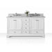 Ancerre Audrey Double Bath Vanity Set with Italian Carrara White Marble Vanity top and White Undermount Basin - Sea & Stone Bath