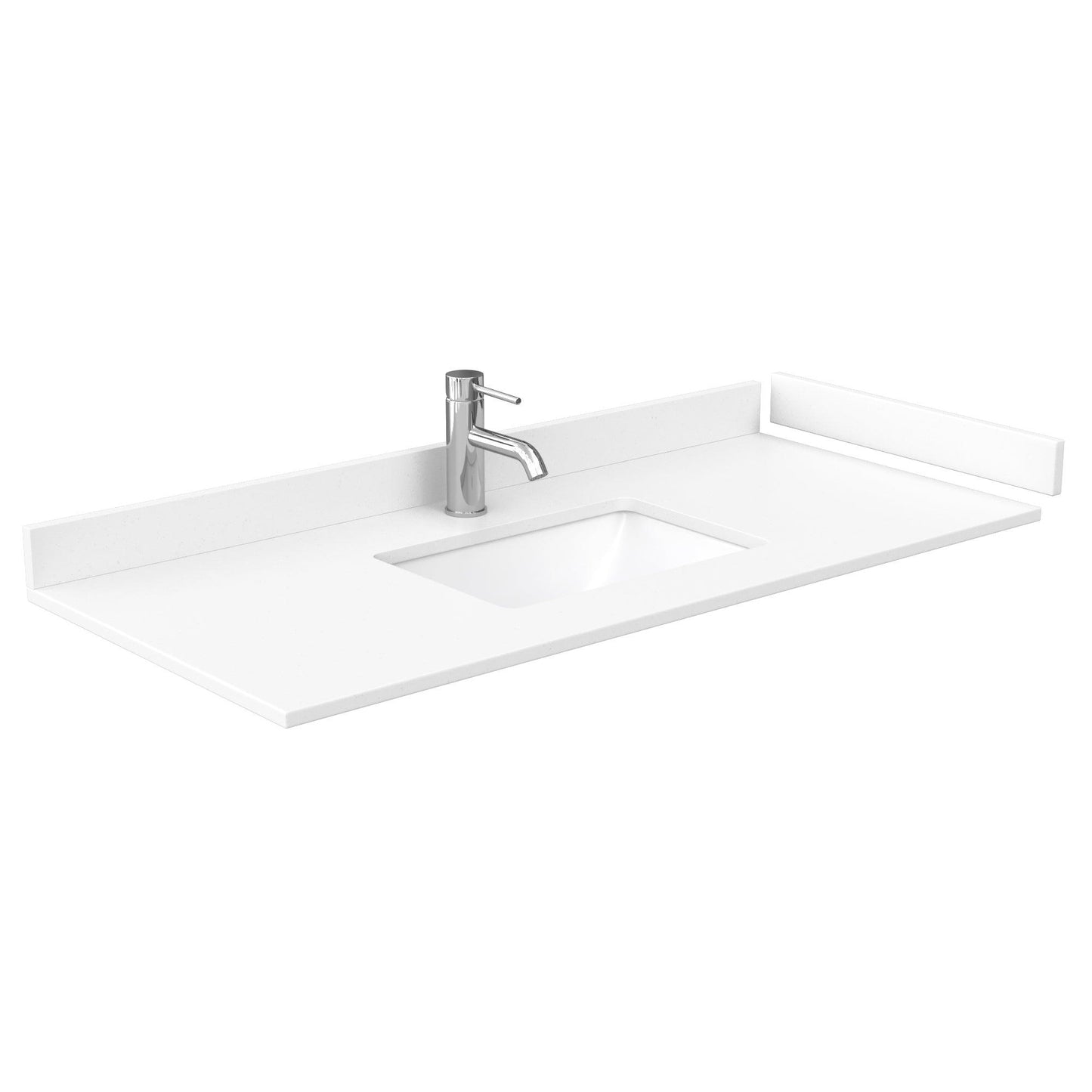Wyndham Collection Avery Single Bathroom Vanity in White, White Cultured Marble Countertop, Undermount Square Sink, Optional Mirror, Brushed Gold Trim - Sea & Stone Bath