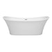 Wyndham Collection Bolera 71 Inch Freestanding Bathtub in White with Polished Chrome Drain and Overflow Trim - Sea & Stone Bath