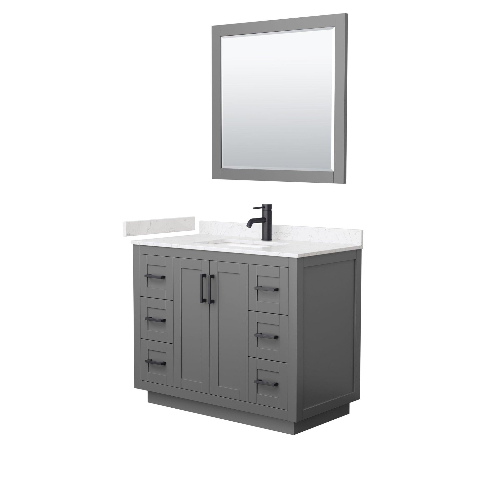 
  
  Wyndham Collection Miranda Single Bathroom Vanity in Dark Gray, Light-Vein Carrara Cultured Marble Countertop, Undermount Square Sink, Complementary Trim, Optional Mirror
  
