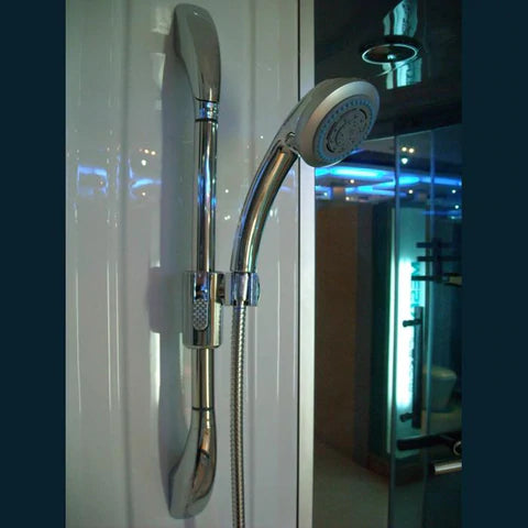 Mesa Blue Glass Steam Shower with Jetted Tub (WS-702A) - Sea & Stone Bath