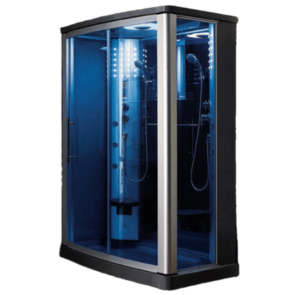 Mesa WS-803L Steam Shower 54"L x 35"W x 85"H - Blue Glass - Sea & Stone Bath